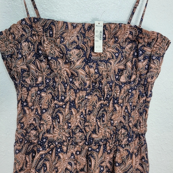 Madewell Smocked Bubble-Hem Midi Dress in Paisley NV466 - Picture 7 of 12